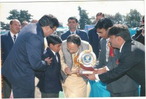 with former chief minister of uttrakhand BC Khanduri